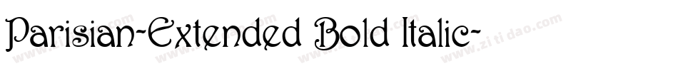 Parisian-Extended Bold Italic字体转换